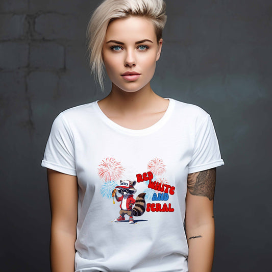 Red, white and feral T-Shirt