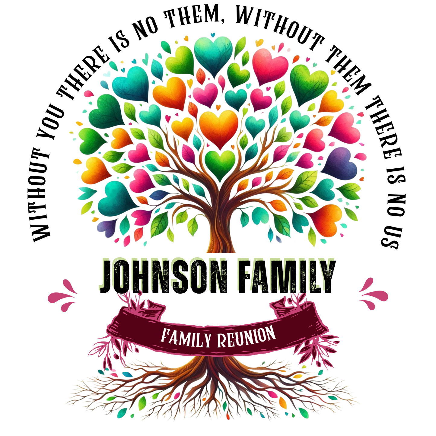 CUSTOMIZABLE WITHOUT YOU THERE IS NOT THEM FAMILY REUNION T-Shirt